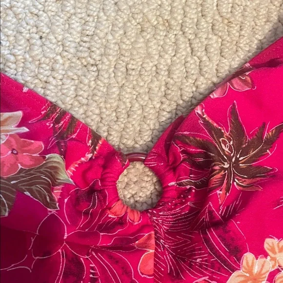 Pink Floral Halter Tankini Top - Picture 6 of 7